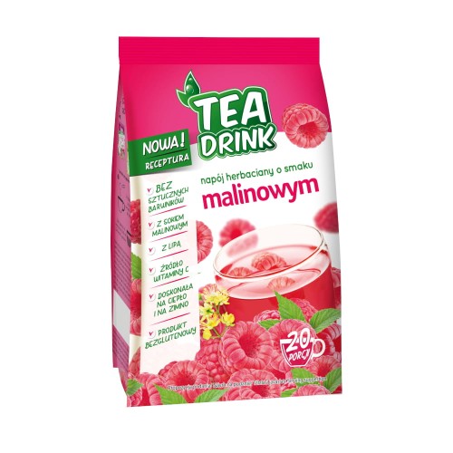 Tea Drink o smaku malinowym - granulowany napój herbaciany