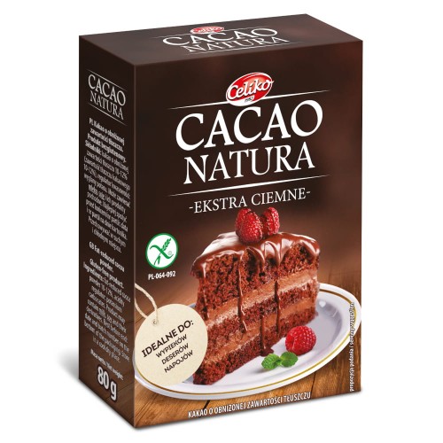 Cacao Natura - ekstra ciemne - 80 g - bezglutenowe