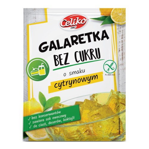 Galaretka bez cukru o smaku cytrynowym Celiko