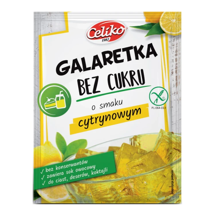 Galaretka bez cukru o smaku cytrynowym Celiko