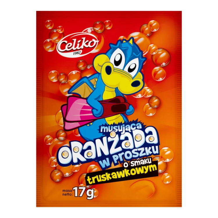 Oranżada w proszku o smaku truskawkowym Celiko