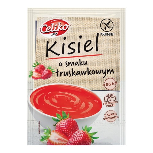 Kisiel o smaku truskawkowym Celiko