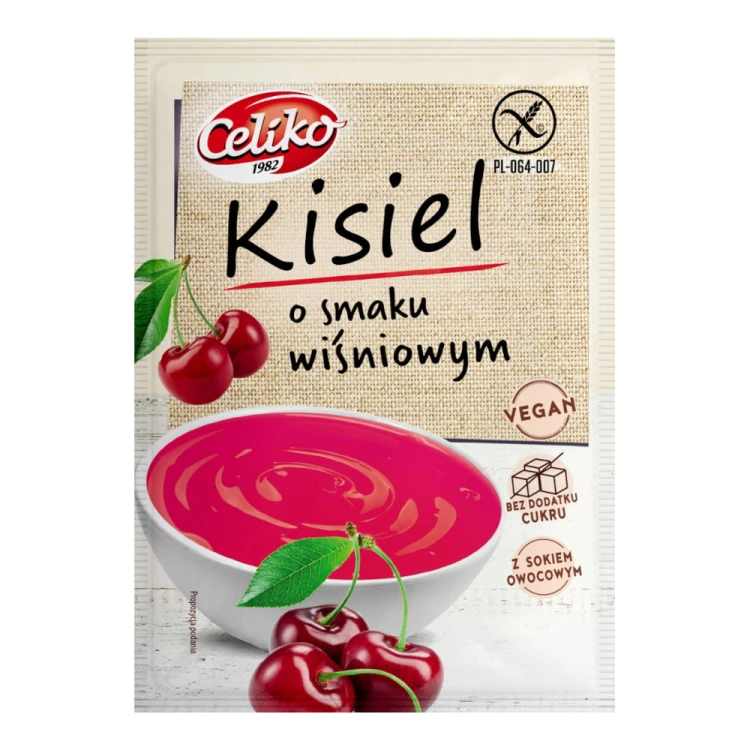 Kisiel o smaku wiśniowym Celiko
