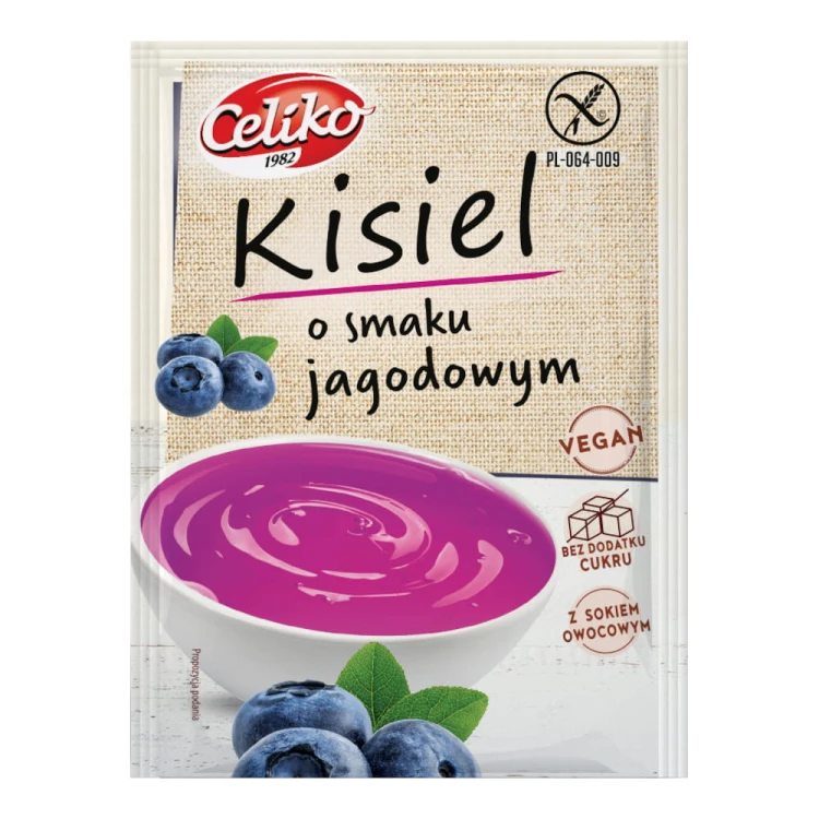 Kisiel o smaku jagodowym Celiko