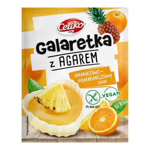 Galaretka z agarem o smaku ananasowo-pomarańczowym Celiko