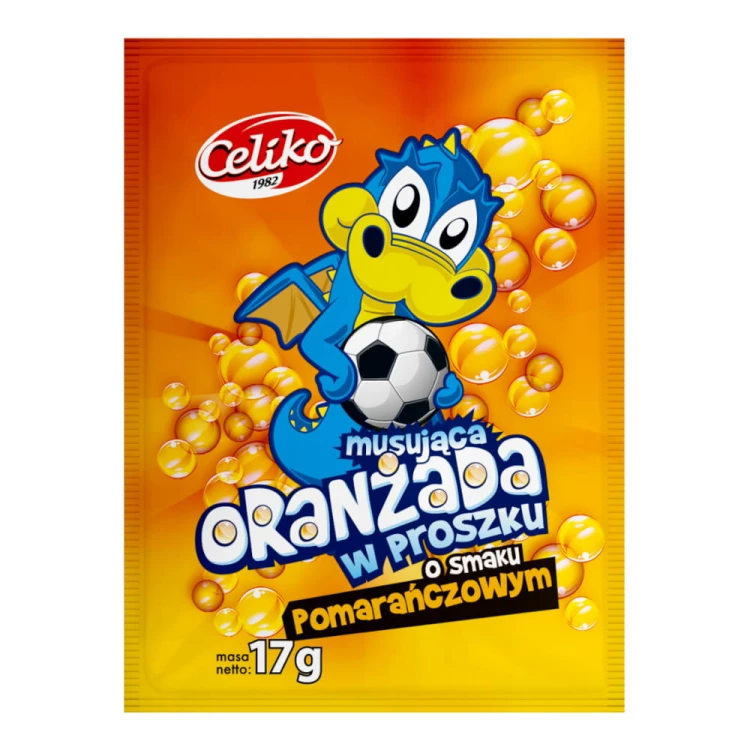 Oranżada w proszku o smaku pomarańczowym Celiko