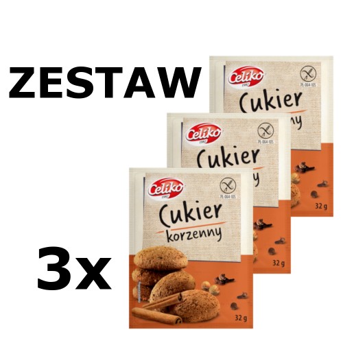 Zestaw 3 opakowań Cukru korzennego Celiko