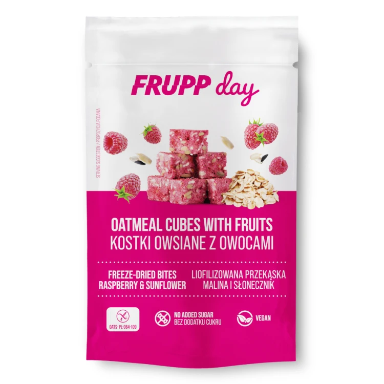 Kostki owsiane FRUPP Day - Malina i słonecznik
