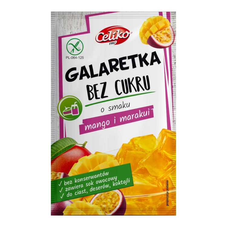 Galaretka Bez Cukru Celiko o smaku mango i marakui
