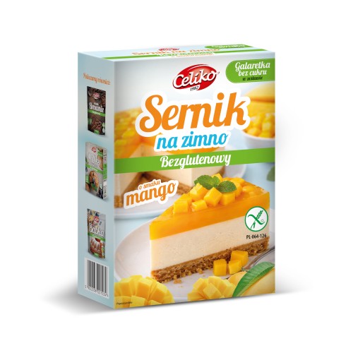 Sernik na zimno o smaku mango - bezglutenowy - 214g