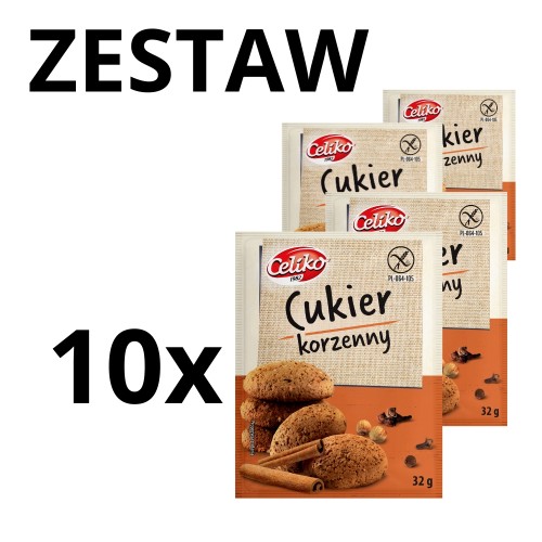 Zestaw 10 sztuk Cukru korzennego Celiko - produkty z krótkim terminem